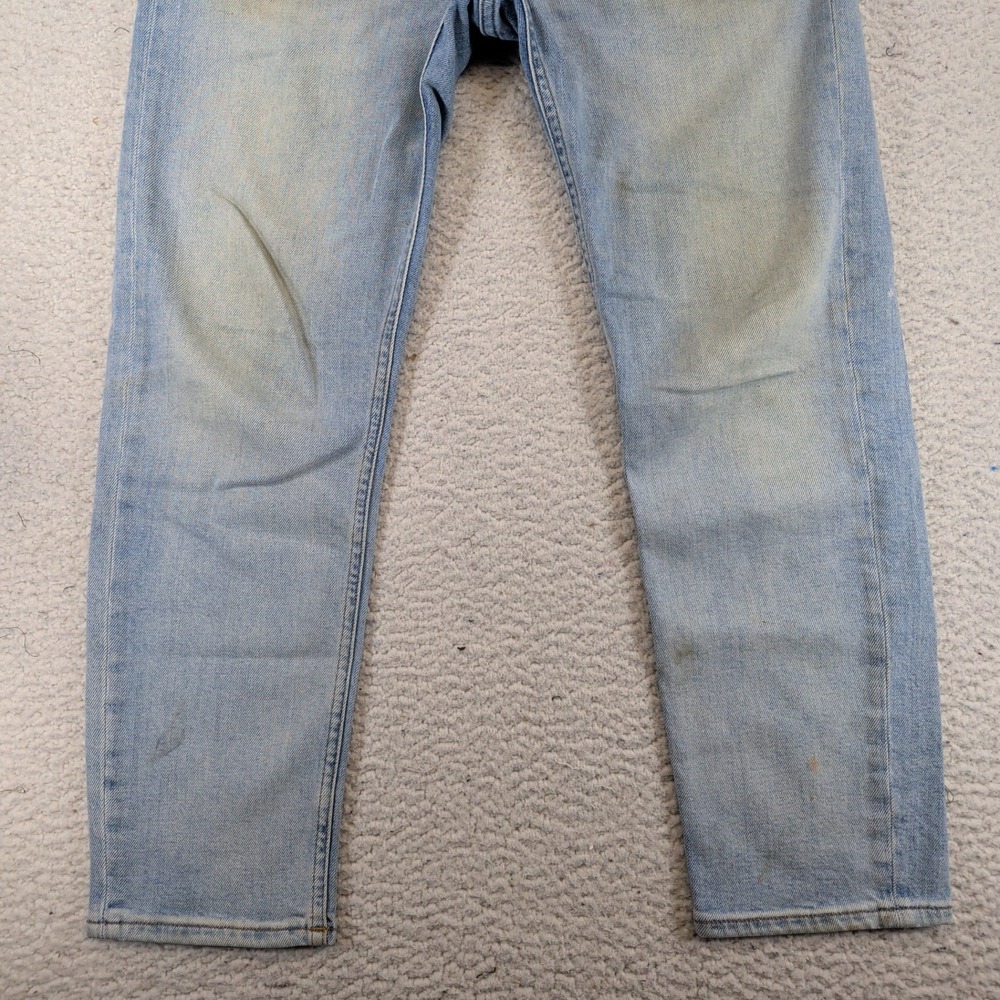 Acne Studios Bla Konst River Lt Blue FW19 Tapered Jeans Mens 30x26 Made in Italy - Picture 8 of 10